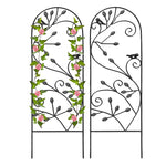 2 Pack Of Metal Garden Trellis Potted Climbing Plants Rack