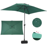 Waterproof Rectangular Parasol For Outdoor With Plastic Base