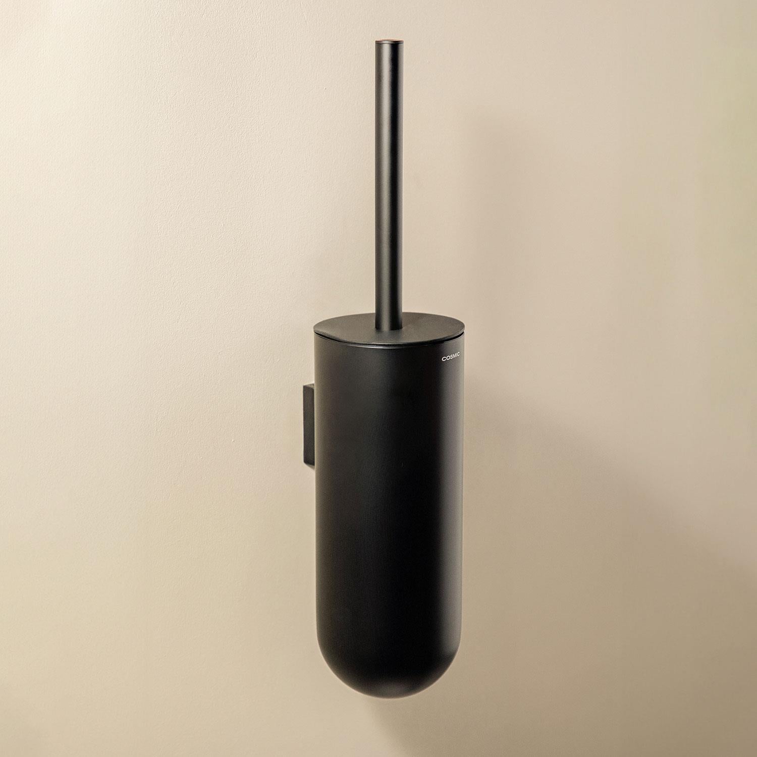 Toilet Brush, Wall Mounted, Black, Award-winning Design Geyser Collection