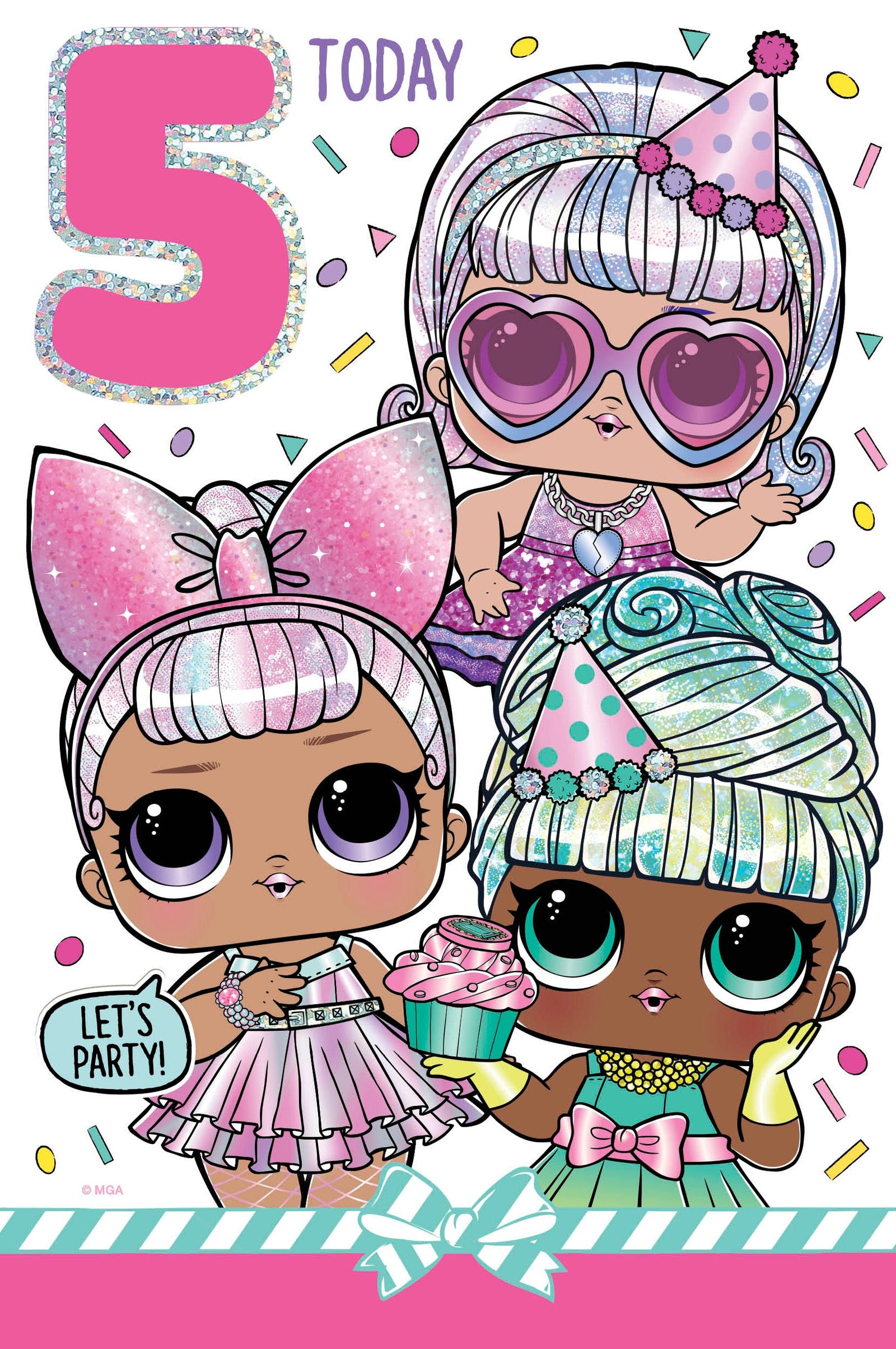 LOL Surprise Age 5 Birthday Card Official Product