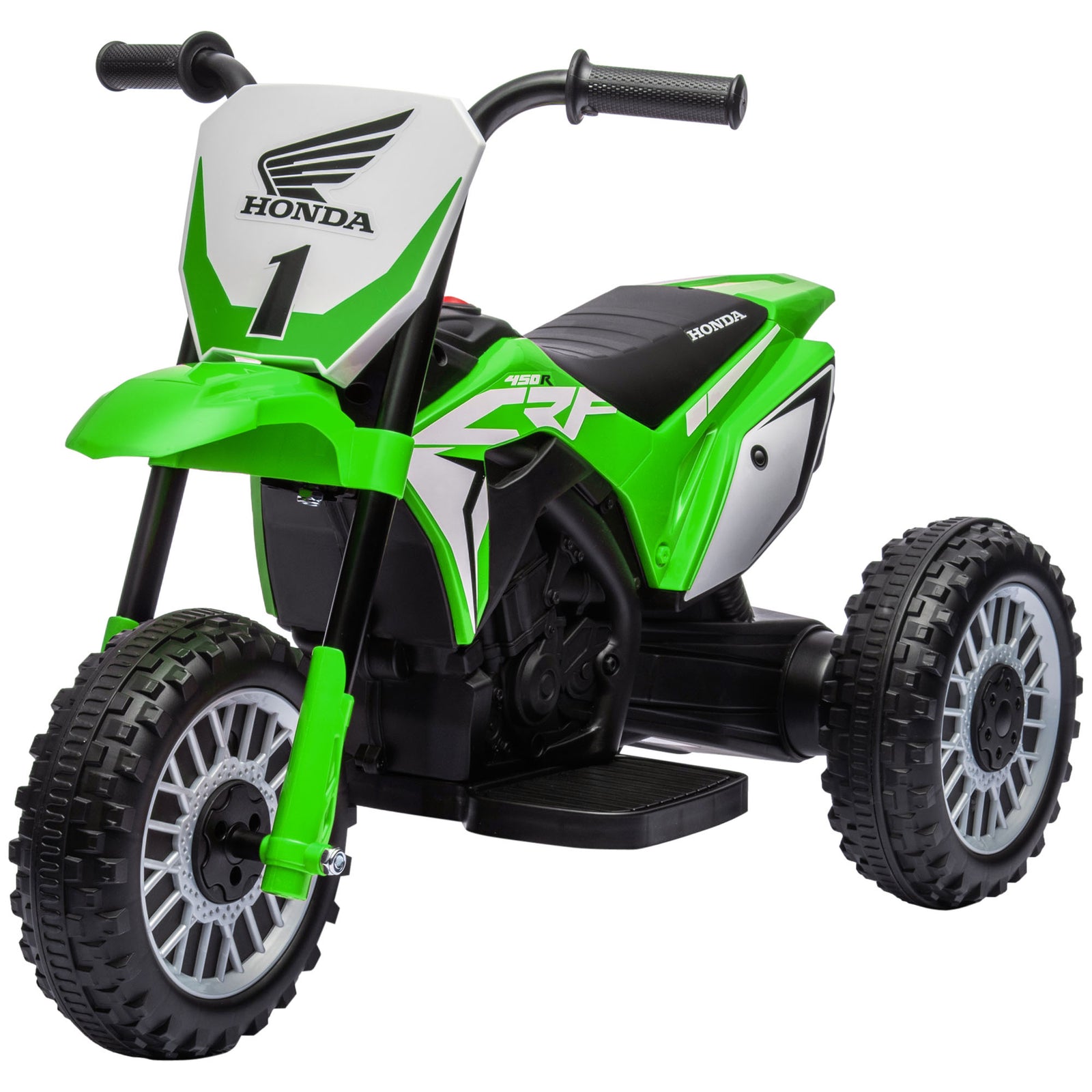 Honda Crf450rl Licensed 6v Kids Electric Motorbike W/ Horn | Green