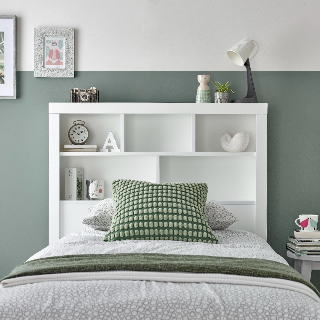 Oscar Wooden Bookcase Ottoman Storage Bed | Single | White