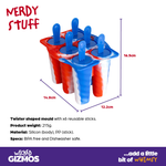 Bpa Free Spiral Ice Pop Mould With 6 Sticks Tricolour
