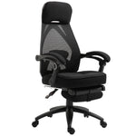 Swivel Recliner W/ Footrest Adjustable | Black