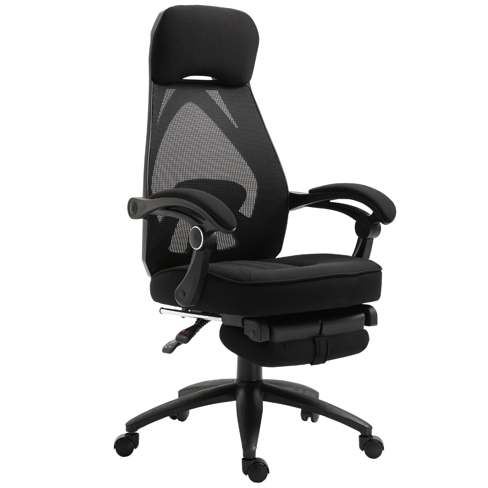 Swivel Recliner W/ Footrest Adjustable | Black