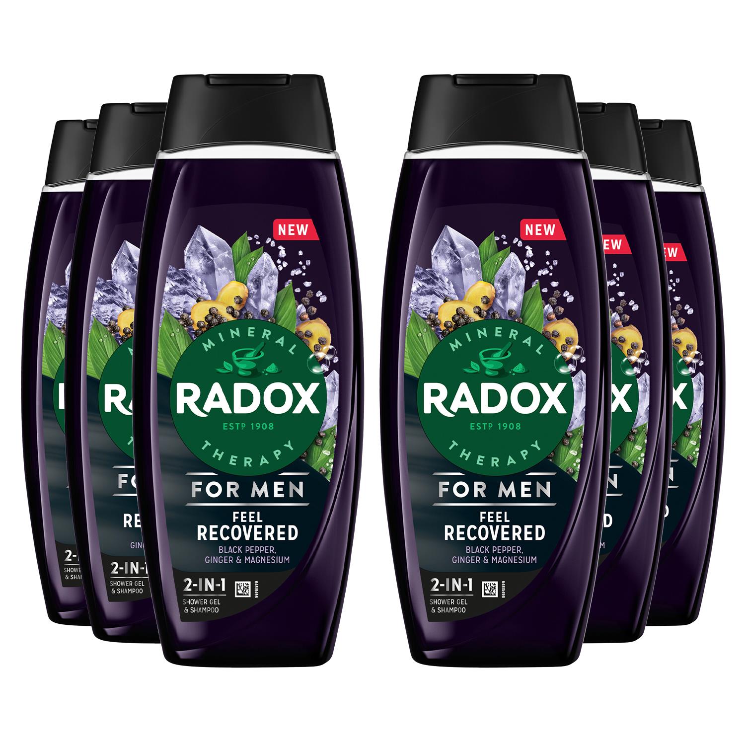 Mineral Therapy Feel Recovered 2in1 Shower Gel & Shampoo For Men, 450ml 6pk | 6