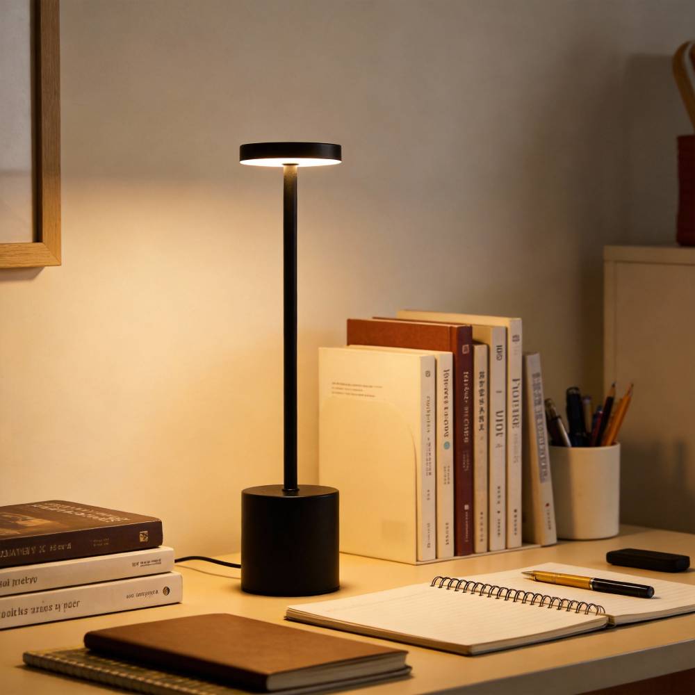 Breeins Industrial-style Rechargeable Dimmable Table Lamp Night Light