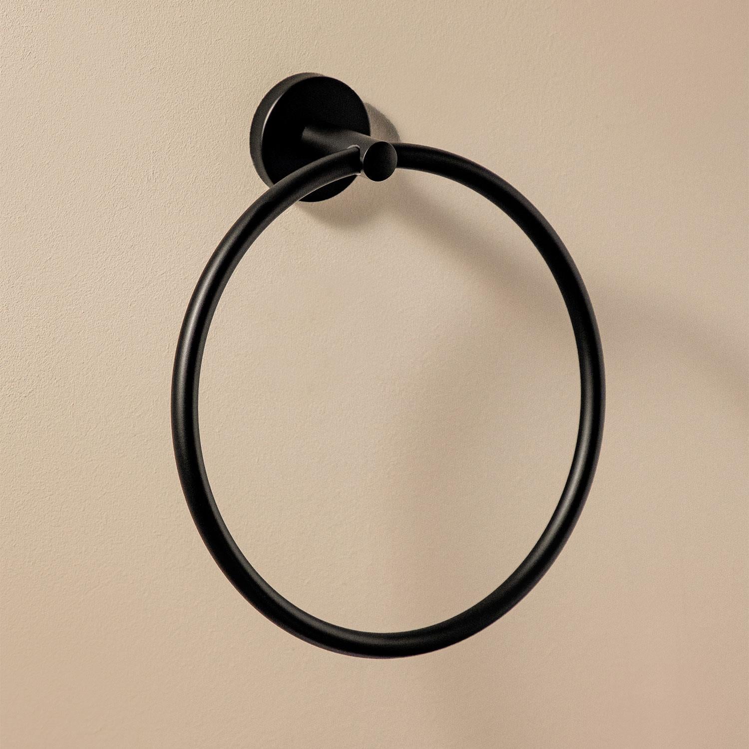 Towel Ring, 20cm, Matt Anti-corrosion, Start Collection | Matte Black