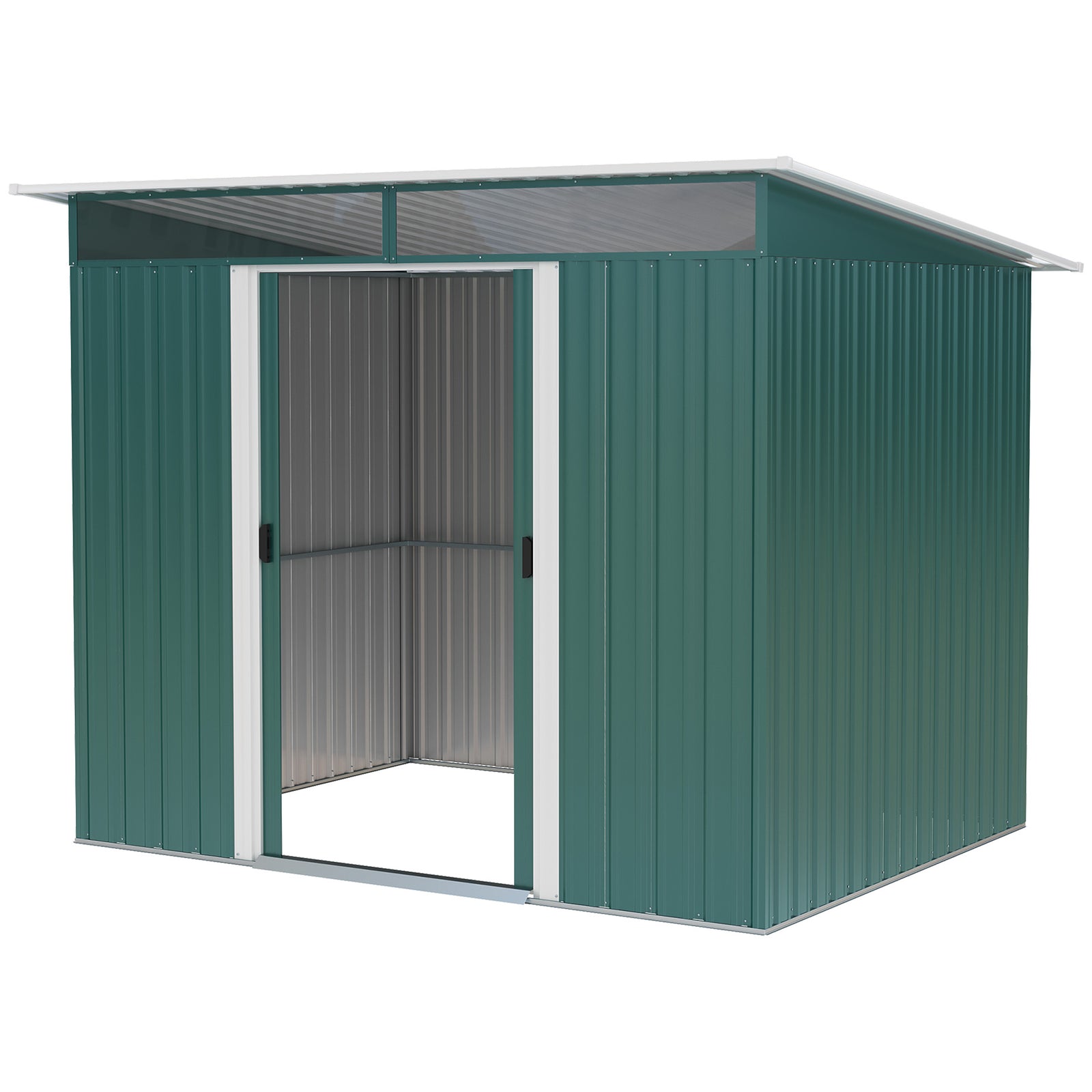 Garden Shed Outdoor Storage Tool Organizer With Double Door | Large | Green