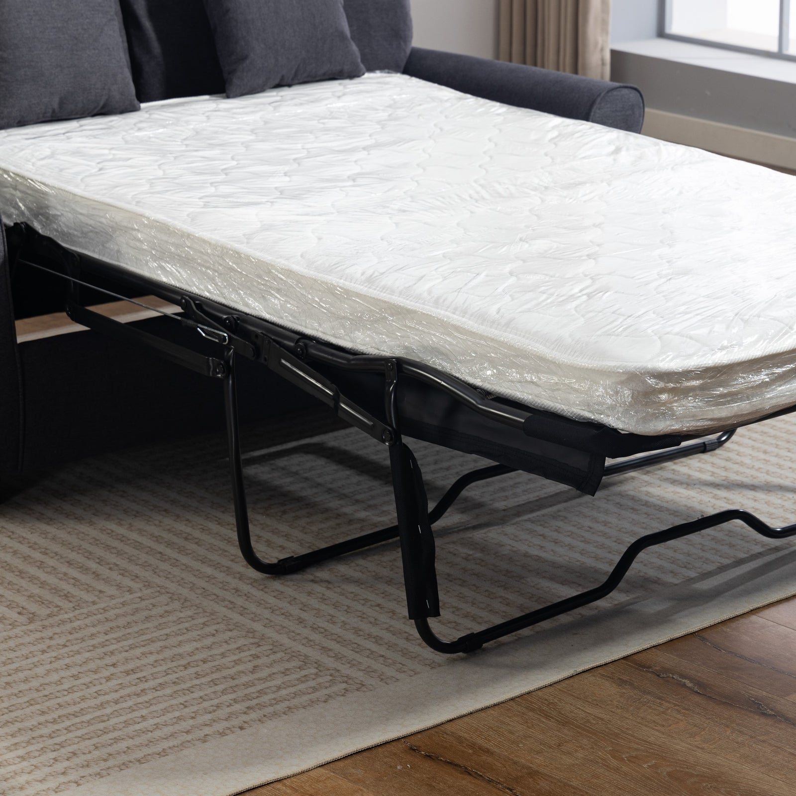 Lewiston Fabric Pull Out Sofabed | Charcoal Grey