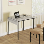 Folding Dining Table, Drop Leaf Table For 2-4 People, Grey