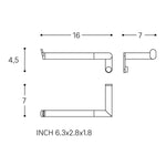 Toilet Roll Holder, Matt Black, Micra Collection