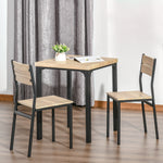 3pc Dining Table, Metal Legs, Compact | Natura