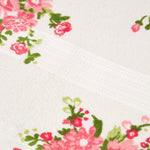 Floral Printed 100% Cotton Towel | Bath Sheet | Cream
