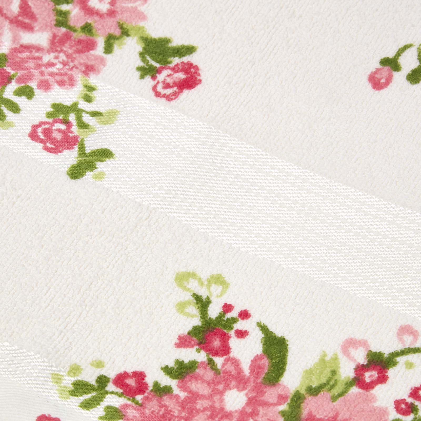 Floral Printed 100% Cotton Towel | Bath Sheet | Cream