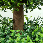 Set Of 2 Decorative Artificial Plants Boxwood Trees In Pot