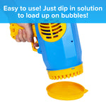 69 Hole Bubble Gun - Fun For Kids - Outdoor Toys For Boys & Girls - Shoots 100+ Bubbles A Minute - Built In Leds - Durable & Lightweight - Rechargeable - Includes 2x 50ml Solution