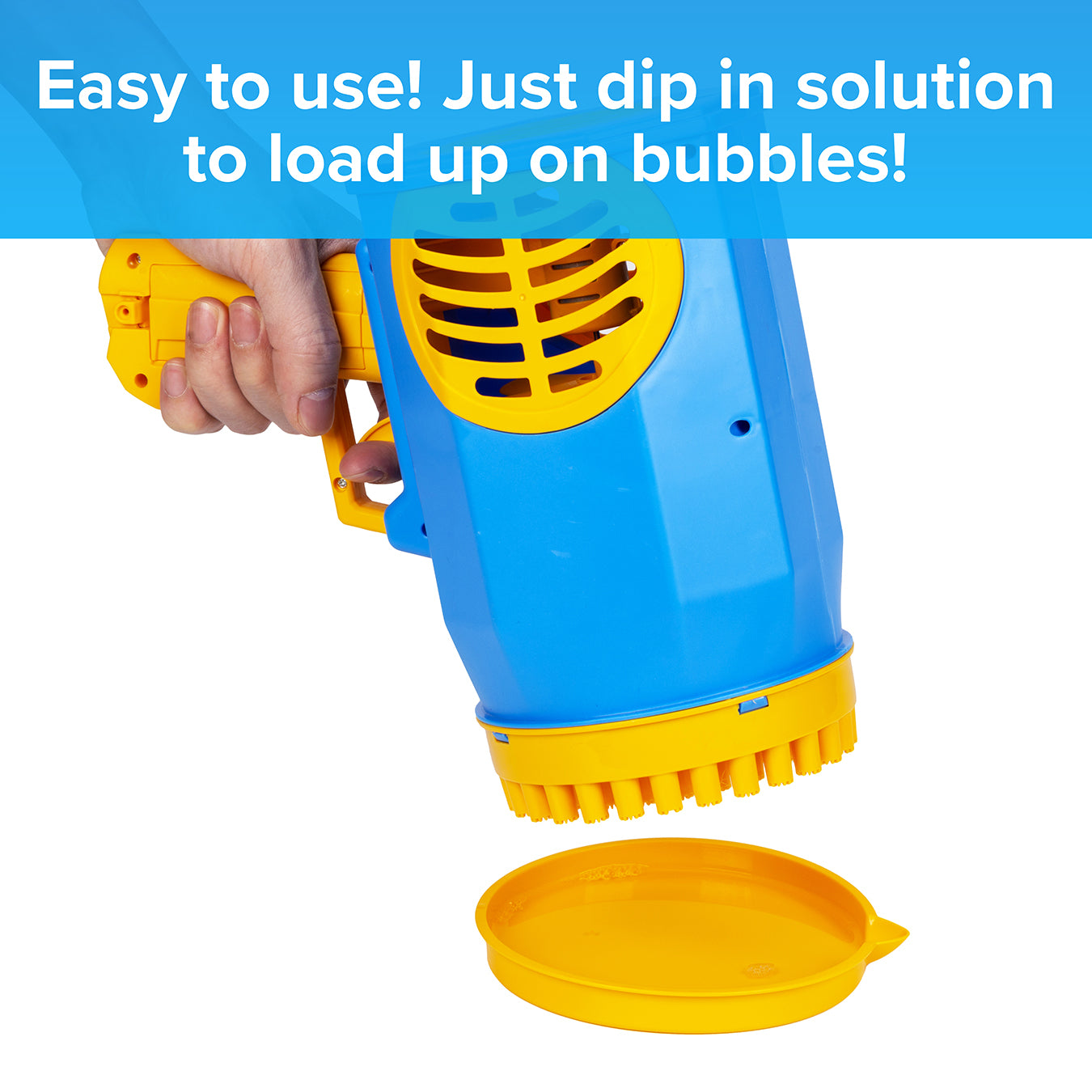 69 Hole Bubble Gun - Fun For Kids - Outdoor Toys For Boys & Girls - Shoots 100+ Bubbles A Minute - Built In Leds - Durable & Lightweight - Rechargeable - Includes 2x 50ml Solution