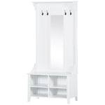 Hallway Furniture Set Shoe Bench Storage Mirror Cabinet