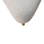 Solid Mango Wood Mud Boucle Triangle Footstool