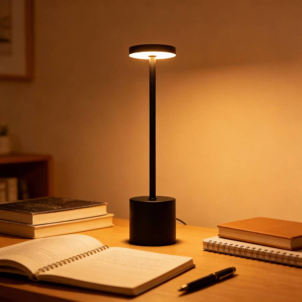 Breeins Industrial-style Rechargeable Dimmable Table Lamp Night Light