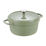 2.75l Enameled Cast Aluminium Dutch Oven With Lid | Light Green