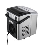12kg/24h Stainless Steel Portable Countertop Ice Maker Machine 2 Ice Sizes Self-cleaning 1.3l Black