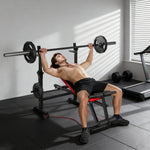 SPORTNOW Adjustable Weight Bench With Rack And Dip Stand