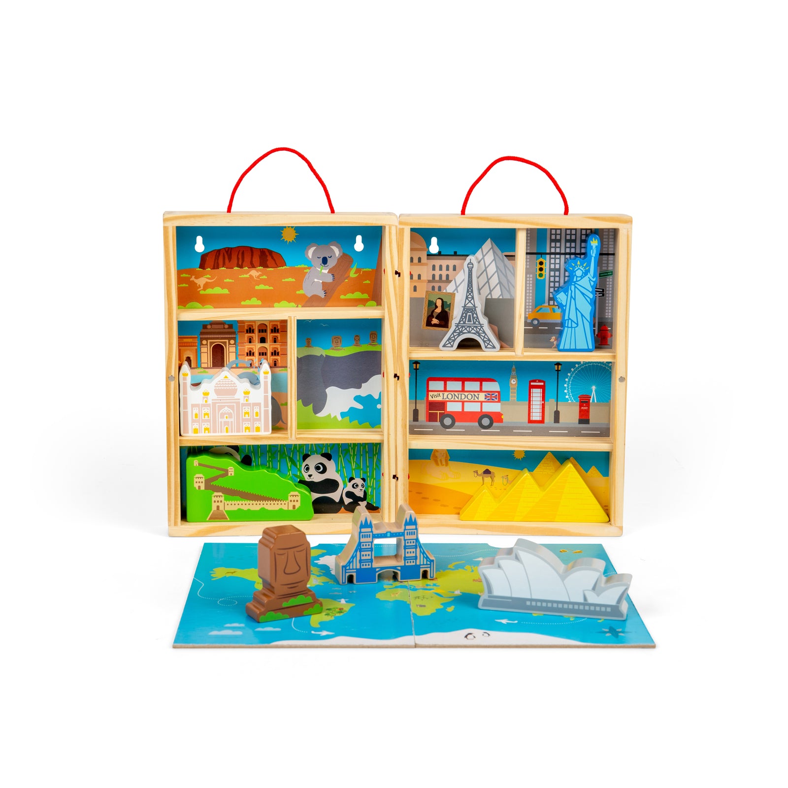 Travel Playbox - 10pc Wooden Playset