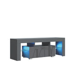 Floe Tv Unit 130cm With Led Lights | Dark Grey