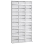 Cd Dvd Media Storage Shelves Display Shelf Racks Wooden | One Size | White