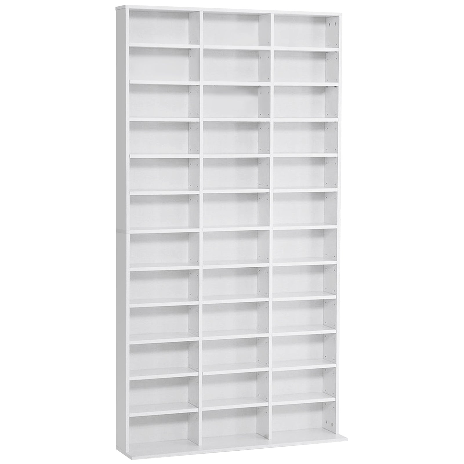 Cd Dvd Media Storage Shelves Display Shelf Racks Wooden | One Size | White
