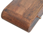 Wall Mounted California Walnut Console Table, 2 Drawers, Dark Brown