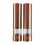 Cooks Professional Stainless Steel Electric Salt & Pepper Mill Set With Base