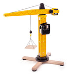 Wooden Tower Crane Toy, Includes 360 Degree Rotating Boom