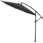 3m Cantilever Garden Parasol With Crank Handle | One Size | Black