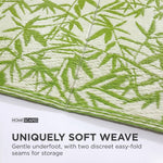 Luxury Outdoor Rug Waterproof Reversible For Garden Patio 100% Recycled, Green Zena Tropical | 180cm x 270cm | Green