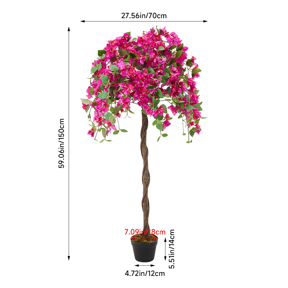 Artificial Bougainvillea Tree In Pot For Decoration | 150cm