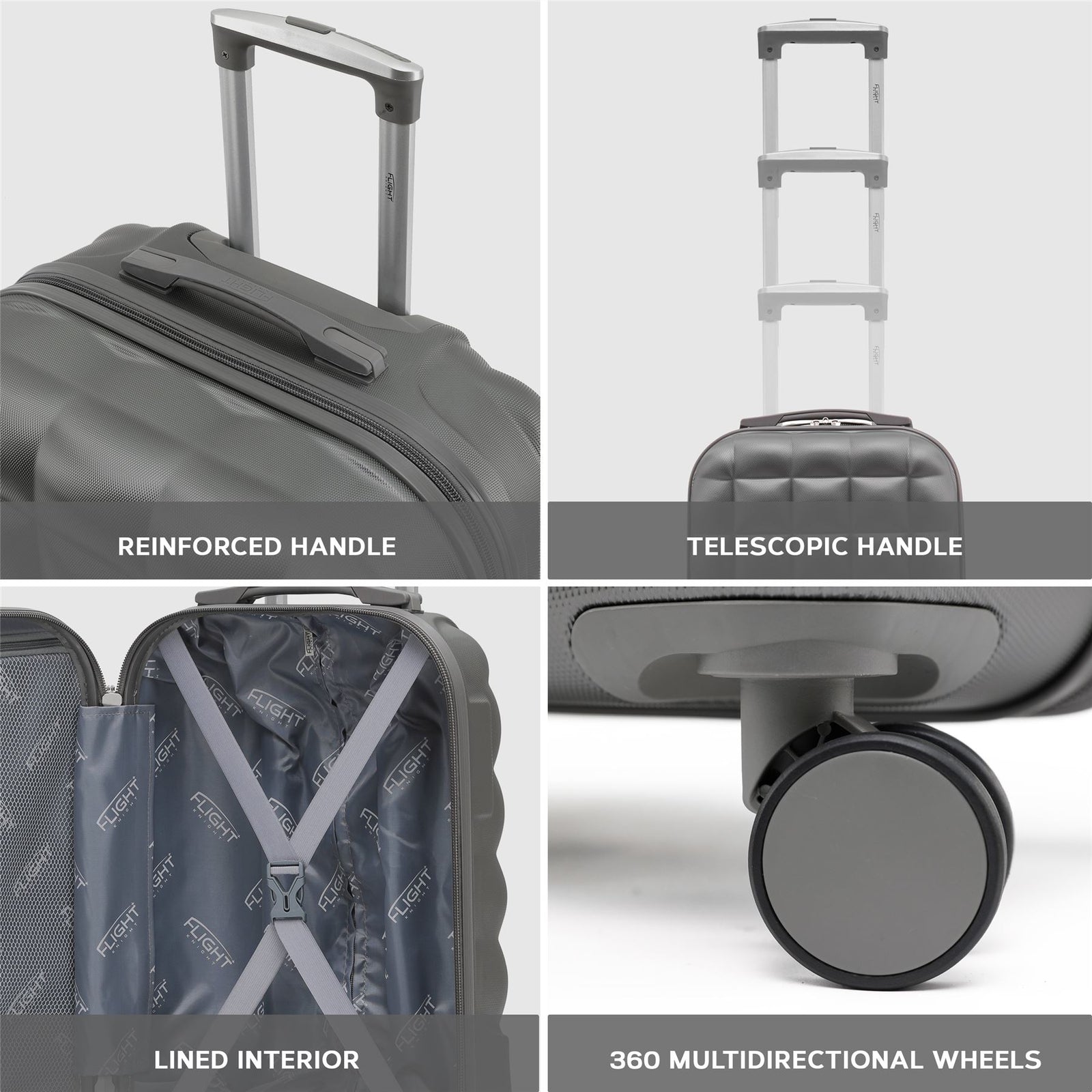 Set Of 3 Hard Case Bubble Design Check-in Size Suitcases Hold Luggage - Overhead Cabin Bag With Medium & Large Check-in 20kg+ Hold Suitcase | Set-of-3 | Anthracite