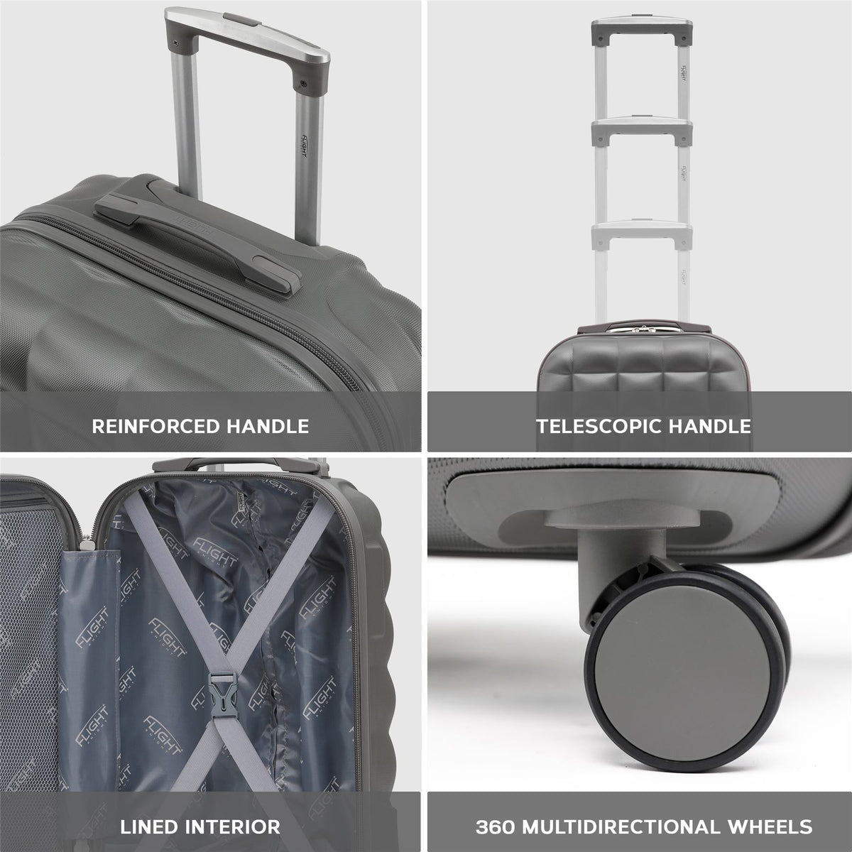 Set Of 3 Hard Case Bubble Design Check-in Size Suitcases Hold Luggage - Overhead Cabin Bag With Medium & Large Check-in 20kg+ Hold Suitcase | Set of 3 | Anthracite