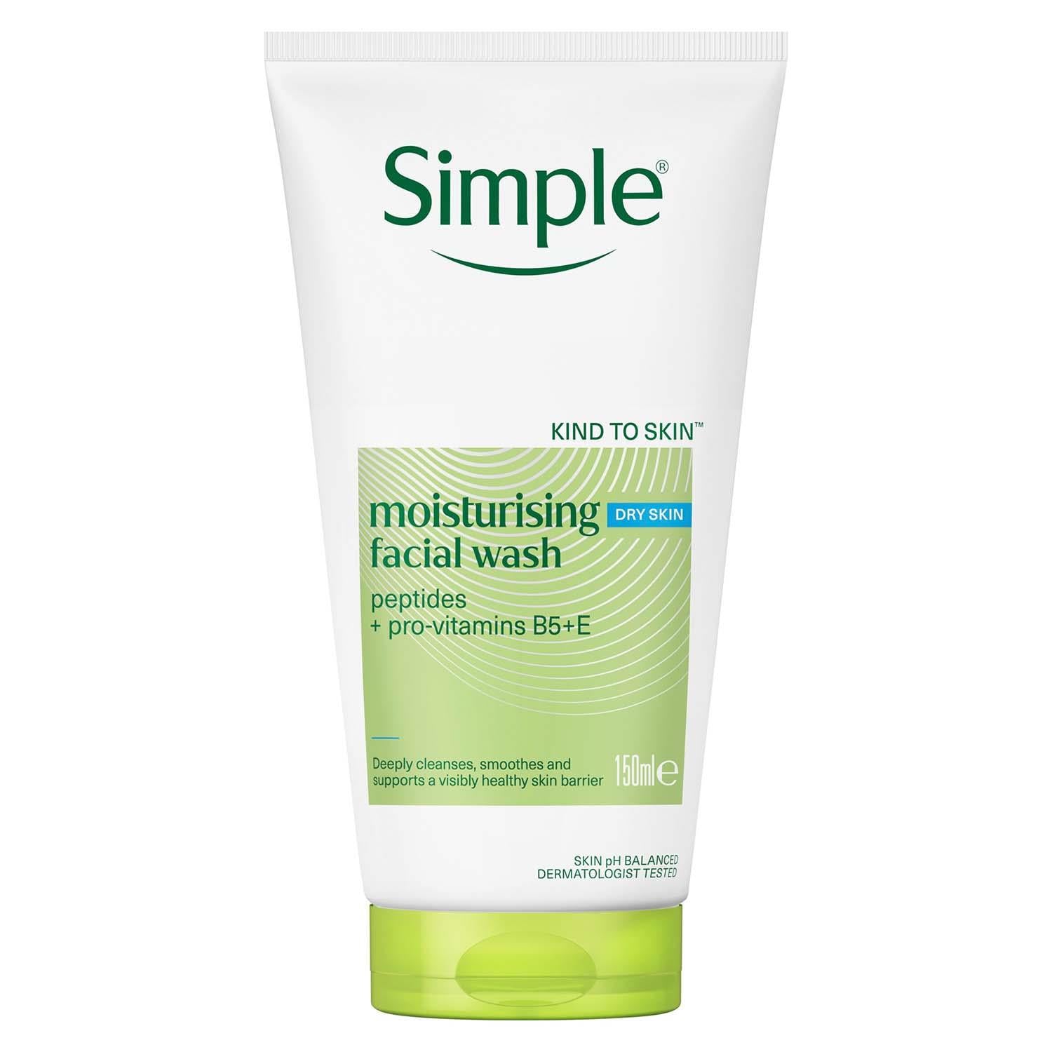 Simple Face Wash & Light Moisturiser 125ml 3-pack Bundle