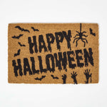 HOMESCAPES Happy Halloween Non-slip Coir Doormat, 40 X 60 Cm