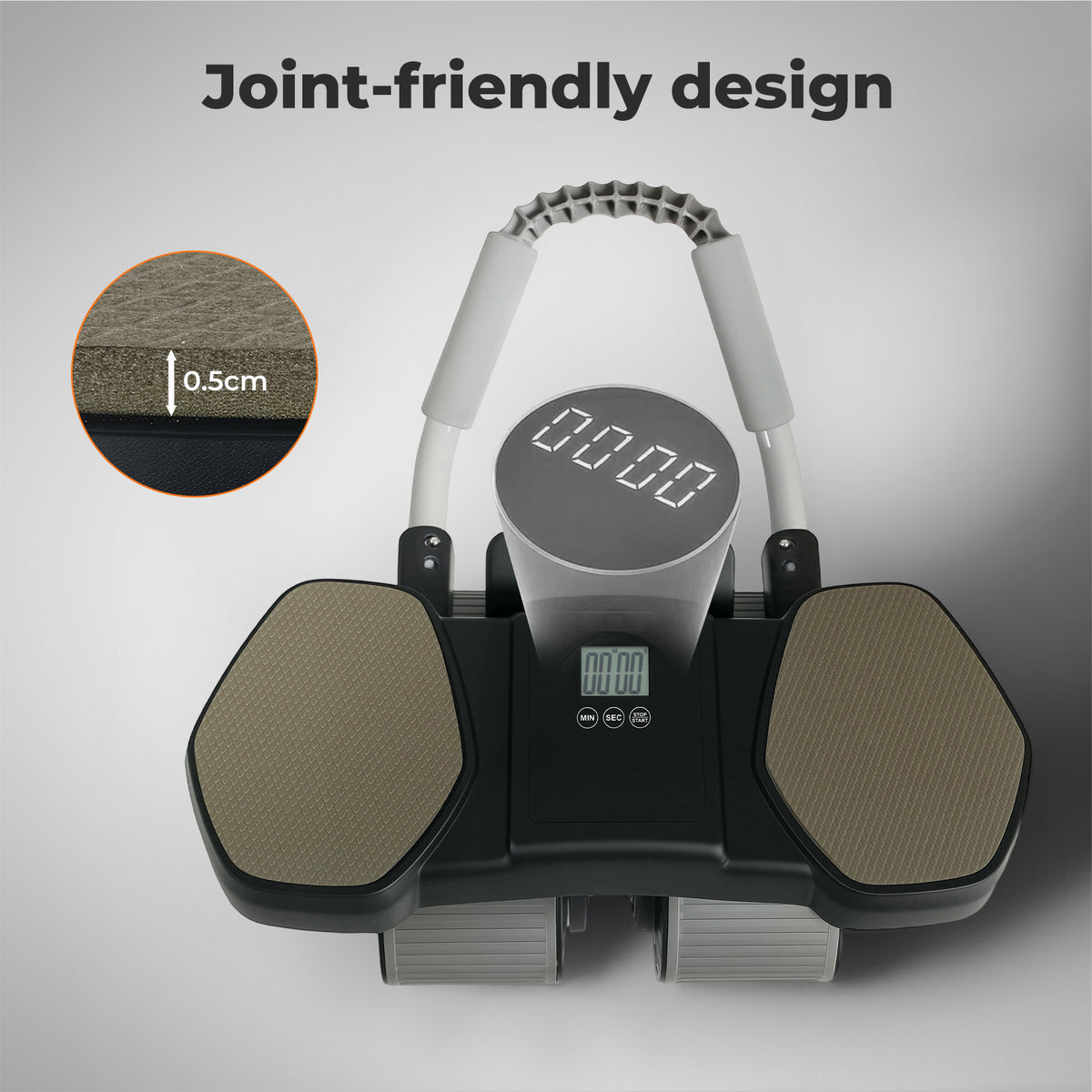 Centra Automatic Ab Roller 4-wheel Core Trainer With Wide Elbow Pads