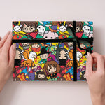 2 Sheets & 2 Tags Wrapping Paper