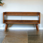 Solid Wood Chestnut Nordic Storage Bench