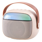 Portable Karaoke Speaker With Two Wireless Microphones And Rgb Lights | White