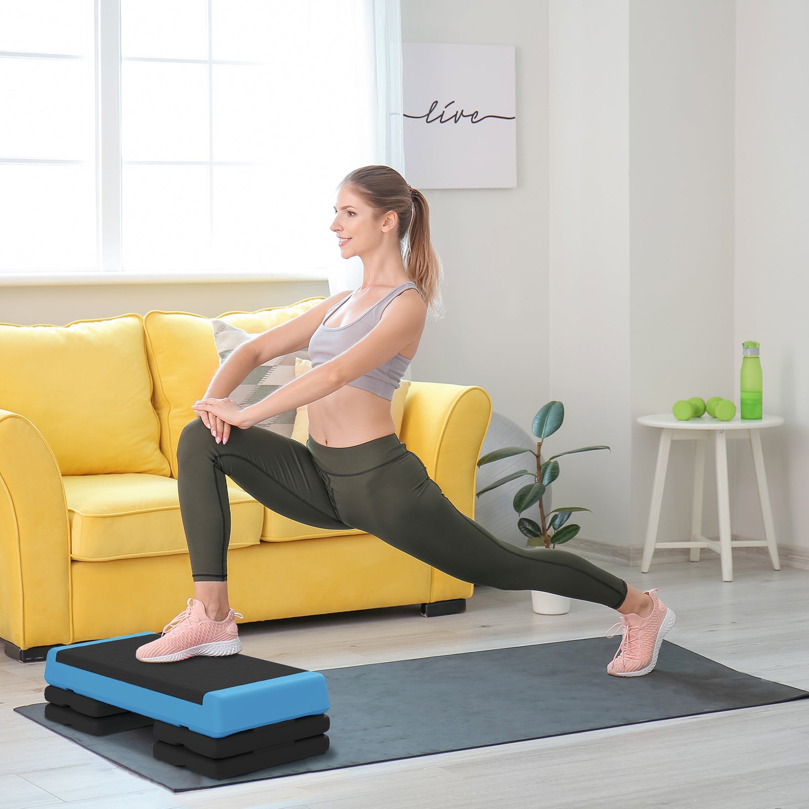 3-level Fitness Stepper, Non-slip | Sky Blue