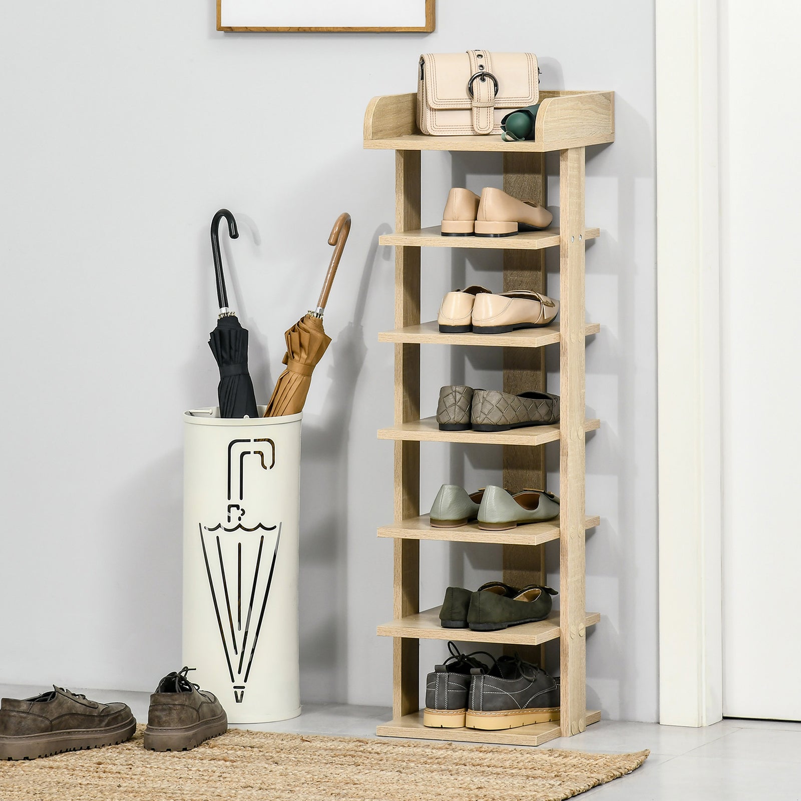 7 Tier Shoe Rack Organizer Storage Shelf Display Cabinet