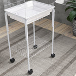Bird Cage For Budgie Finch Canary Parakeet W/ Stand Tray White | White