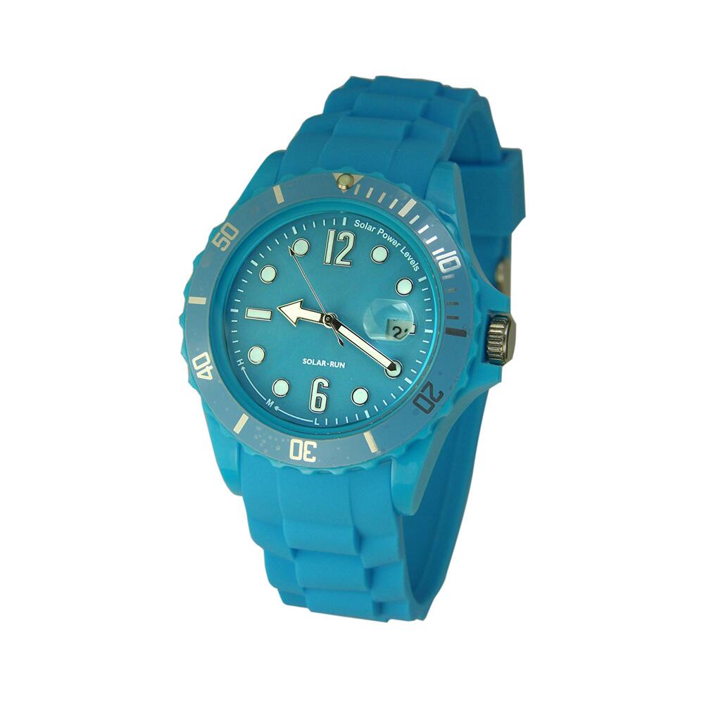 Solar Sports Watch, Blue, 30m Waterproof, Date